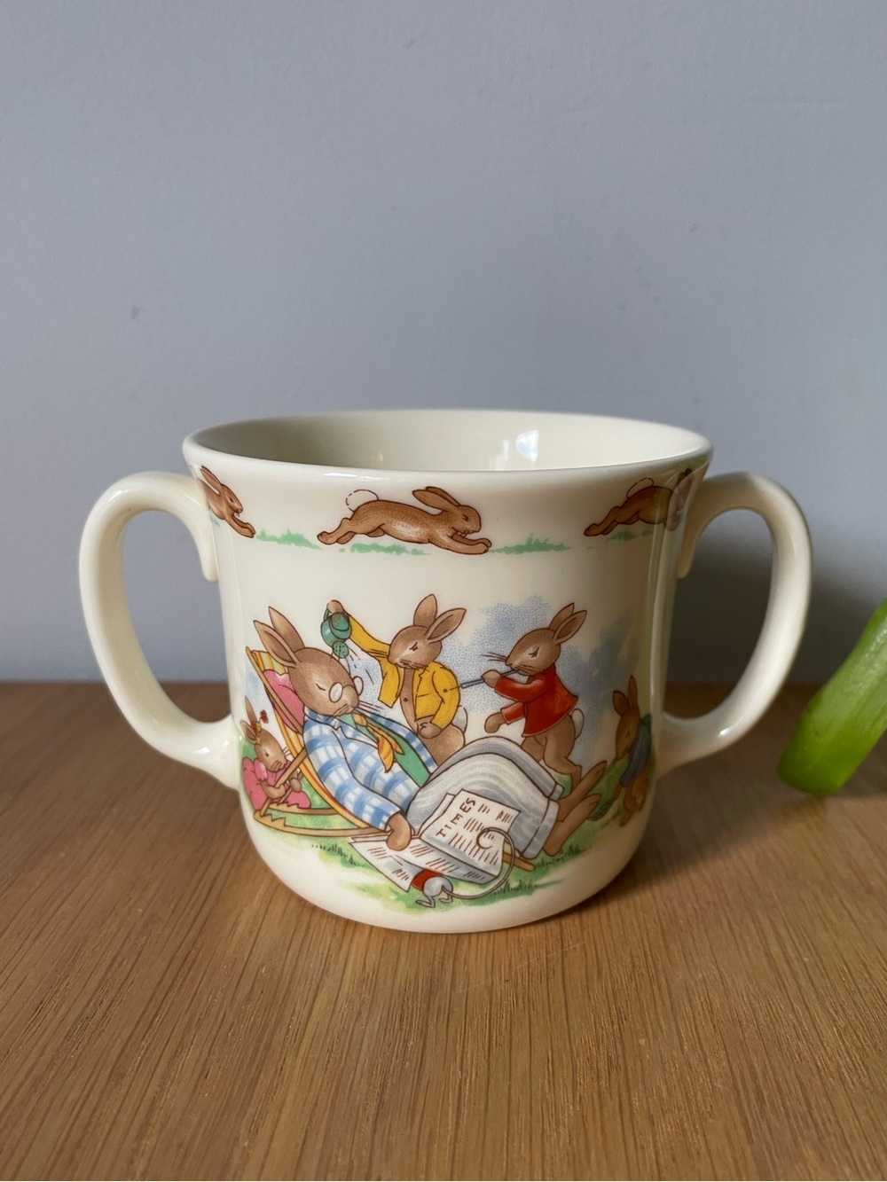 Vintage Royal Doulton Bunnykins 2-Handled Child's Mug 1960s 1970s